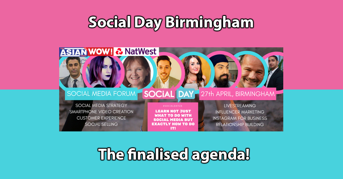 Social Day Birmingham The Finalised Agenda